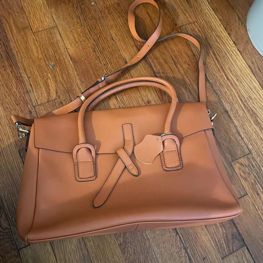 Hieleven cognac/tan purse